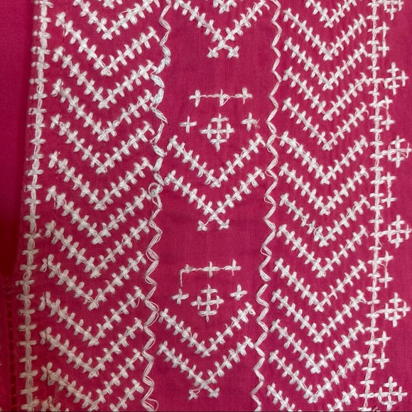 Roberta Roller Rabbit Pink Embroidered Short Sleeve Top - Picture 8 of 13